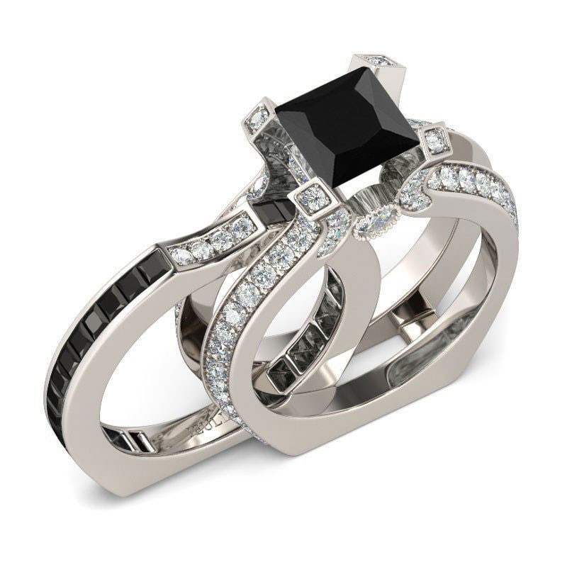 Black diamond wedding ring